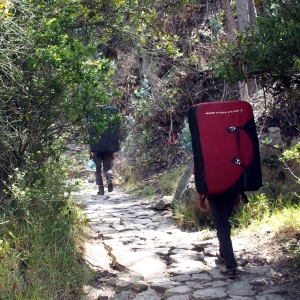 Walking on ancient stone paths in Sutatausa