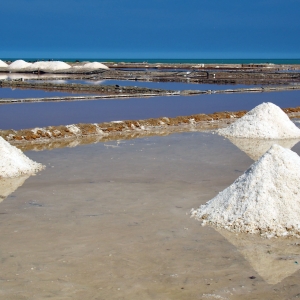 Salt mounds in Manaure