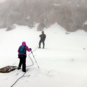 Reaching the top of the route on Santa Isabel