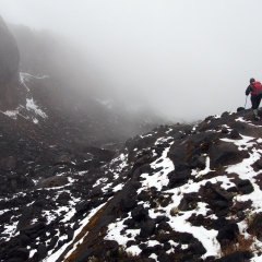 En la morrena del Nevado de Santa Isabel