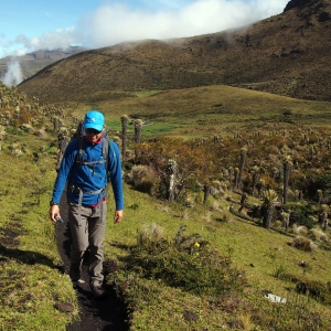 Hiking through the páramo