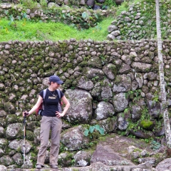 Rice terrace walls on the way to Bangaan