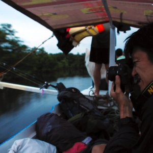 Passing through the mangrove forest leading to Anguib beach