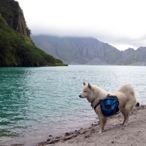 At the crater lake