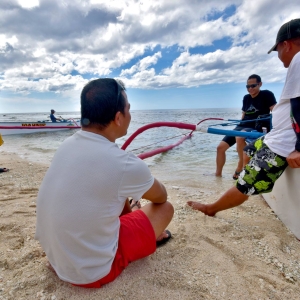 Enjoying the beach at Capones Island