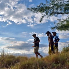 Exploring the hills at Silangin cove