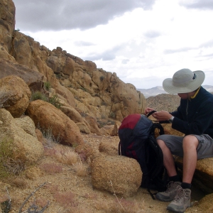 Taking a break at Joshua Tree