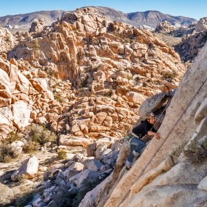 Top roping a 5.10a