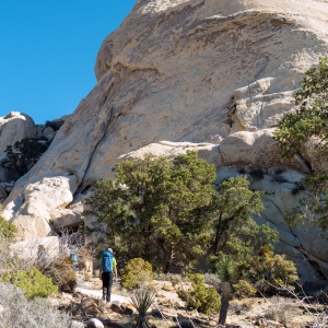 Hiking to a technical peak