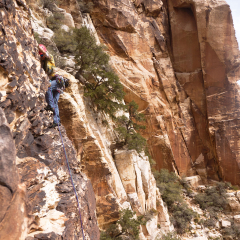 Liderando el segundo largo